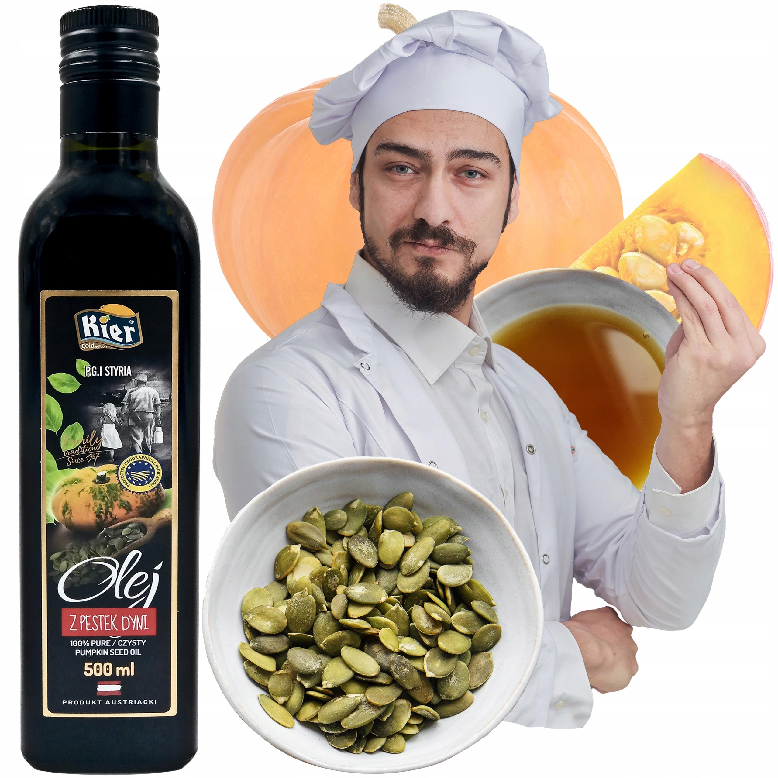 Levně Olej z dýňových jader nerafinovaný Kier 500 ml