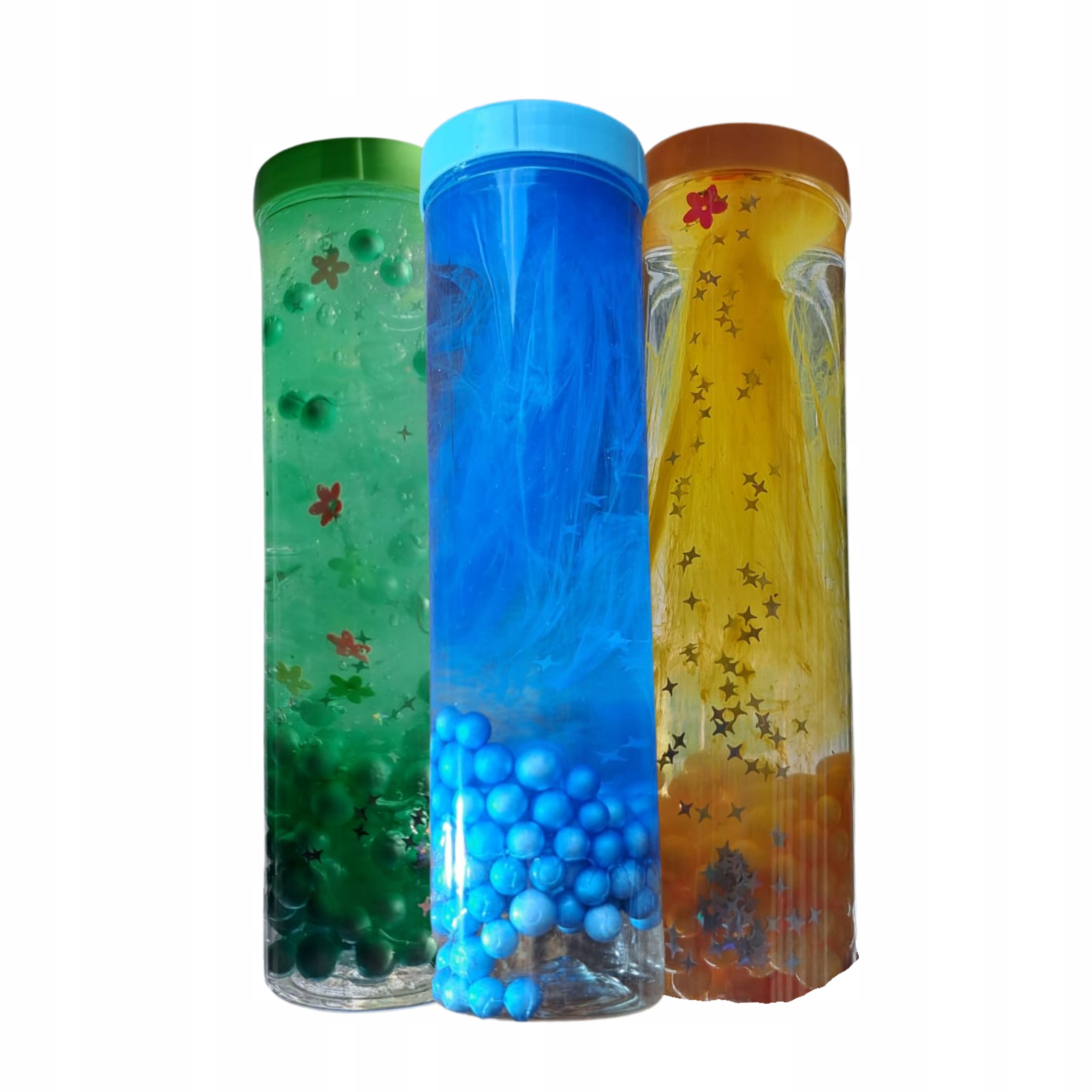 DUŻY SLIME MASA PLASTYCZNA SENSORYCZNA ANTYSTRESOWA GLUTEK Z BROKATEM KÓLKI