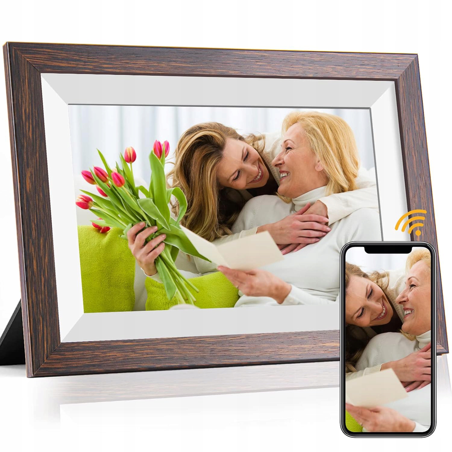 Dotykový Digitální Inteligentní Rámeček Na Fotografie 10,1" Wifi S LCD Diodou