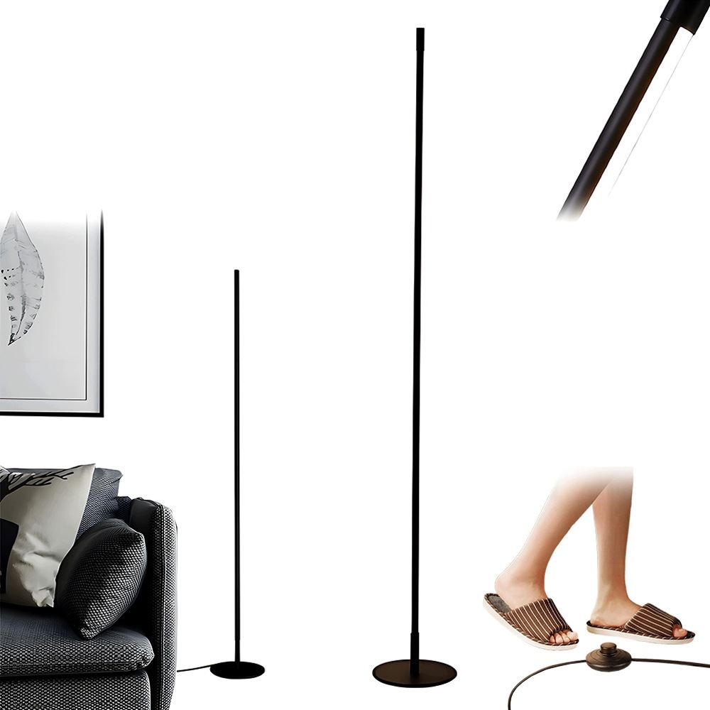 Stojací Led podlahová lampa Edishine černá 147 cm 3000K 1100LM