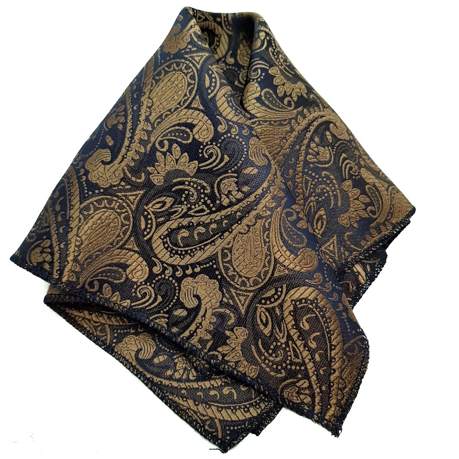 

Brązowa Paisley Poszetka Chusteczka Wypustka Top!!