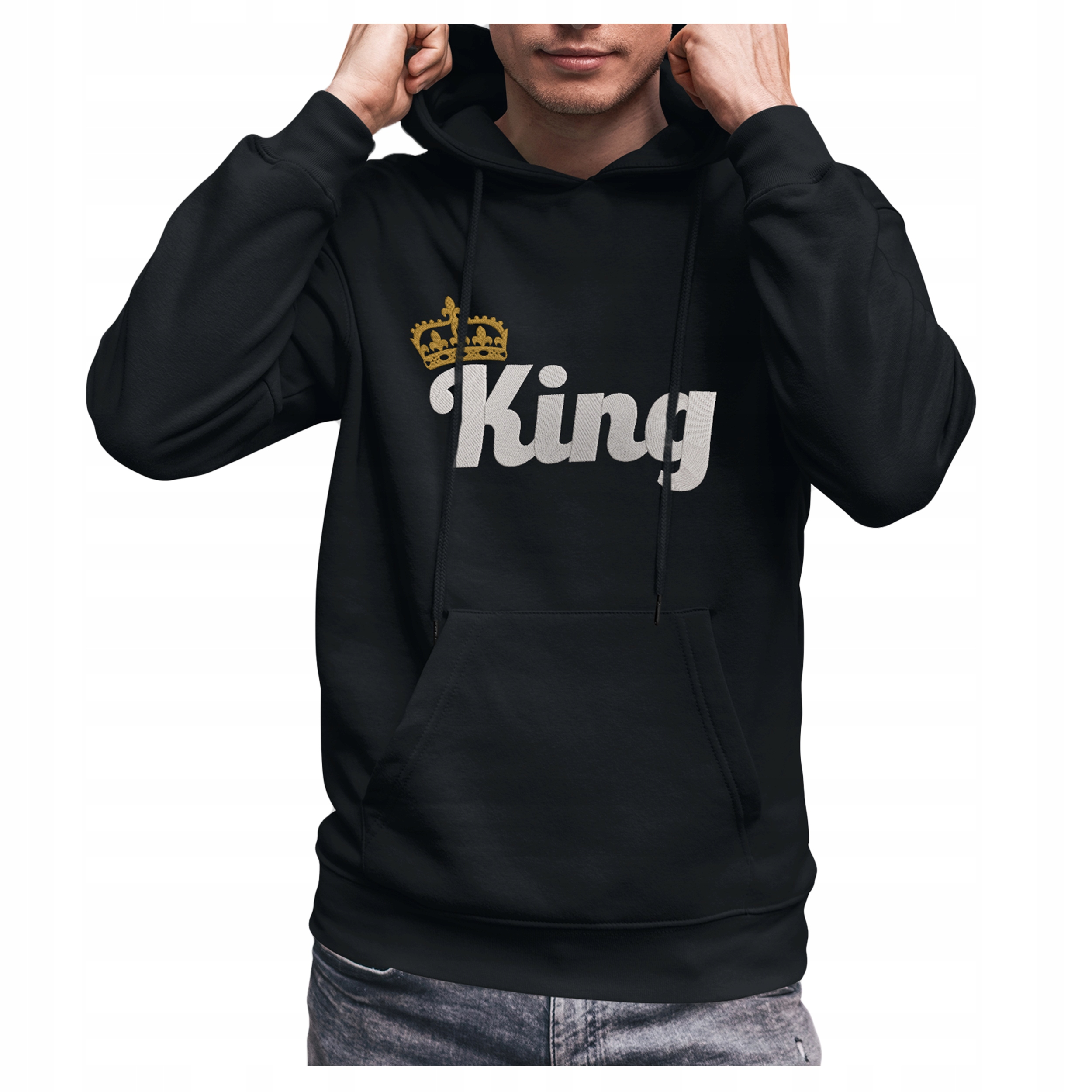 

Bluza męska King Haft z kapturem dla par M