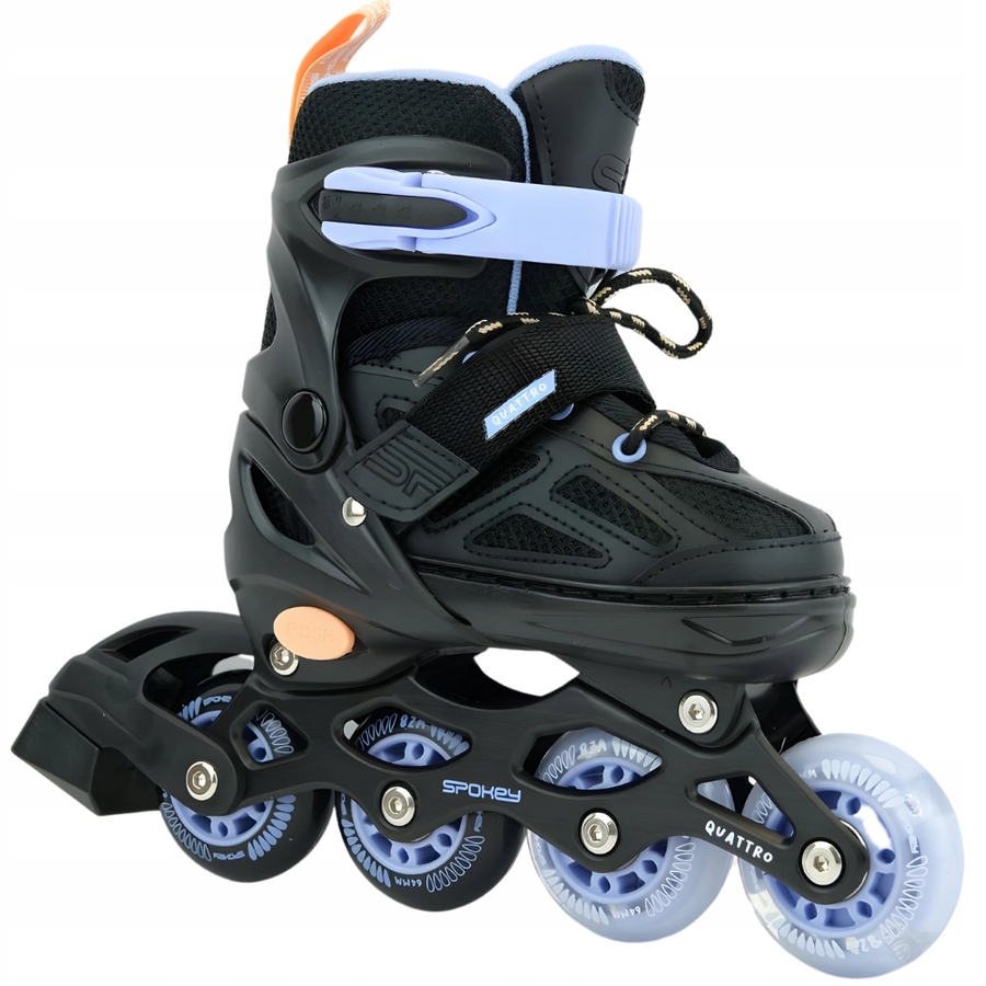 SPOKEY 4w1 Łyżworolki Rolki Wrotki Świecące Kółka LED Regulowane 34-37 Marka Spokey