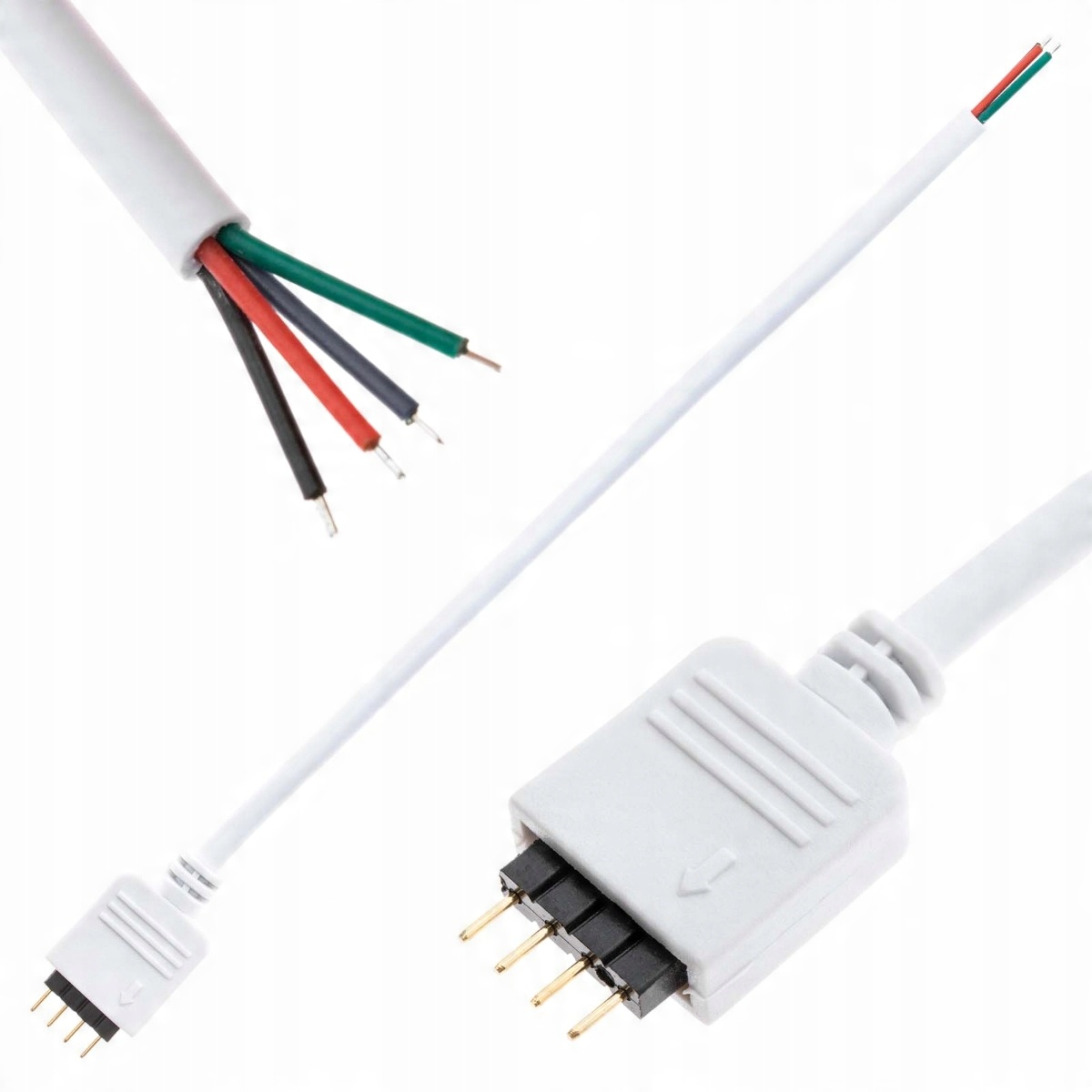 

Złączka męska do taśmy Rgb Goldpin 4PIN przewód