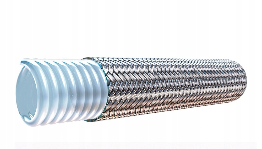 Teflonová hadice s ocelovým opletením, vroubkovaná, 20 mm