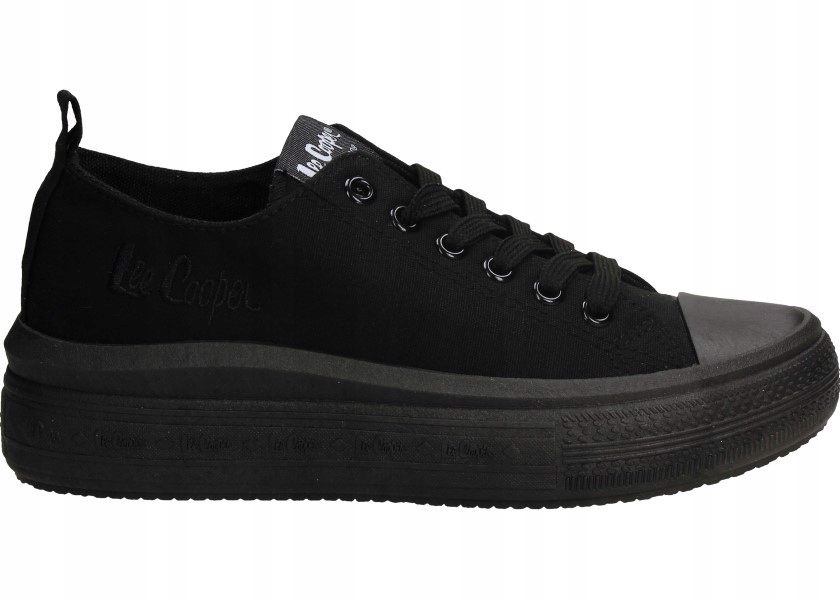 Lee Cooper Tenisky LCW-23-44-1624LA 38 Černé textilní tenisky s logem