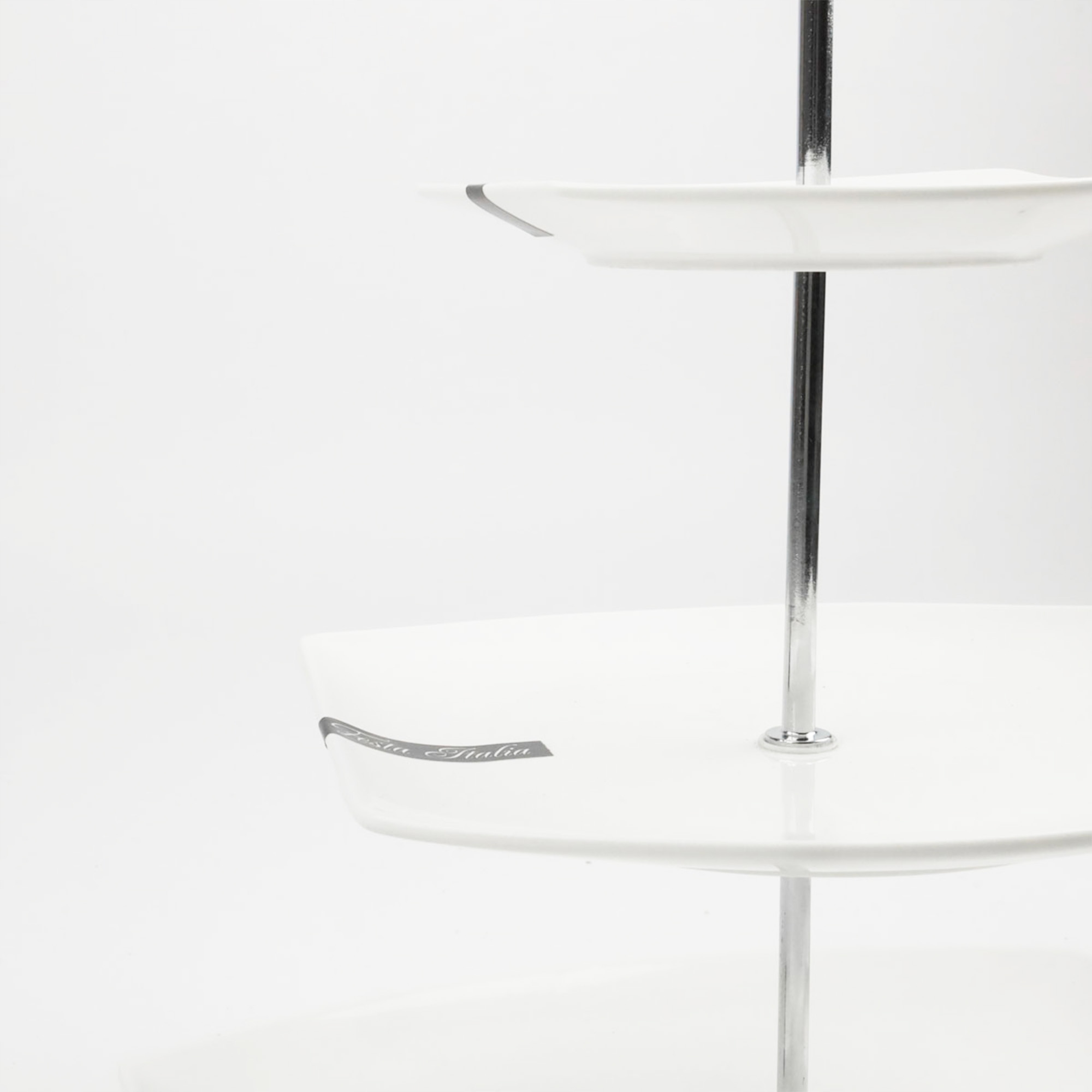 PATERA PORCELANOWA PIĘTROWA BIAŁA NOWOCZESNA NA CIASTO OWOCE 3-POZIOMOWA