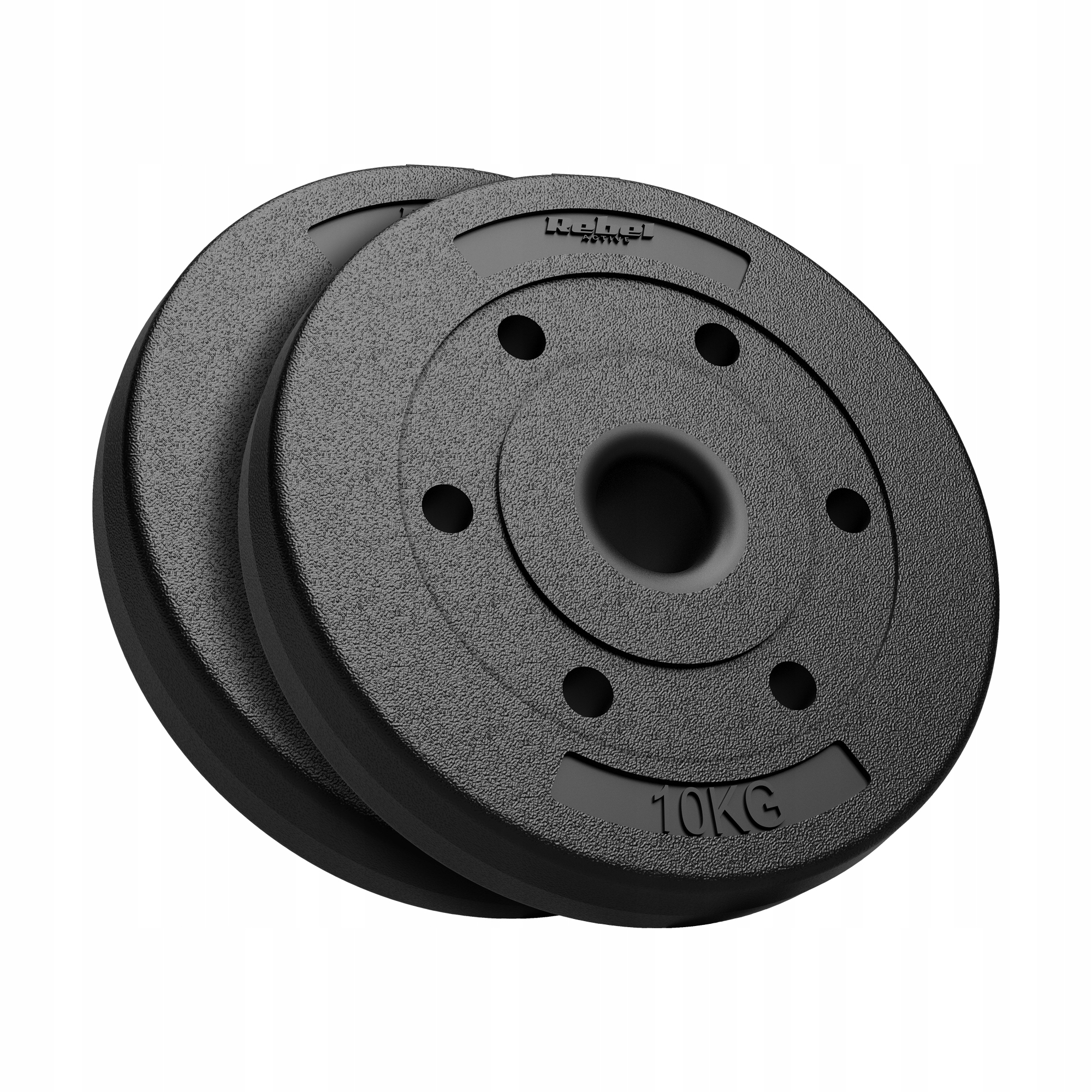 Obciążenie bitumiczne olimpijskie zestaw 2x10kg otwór 51mm do sztang Rebel