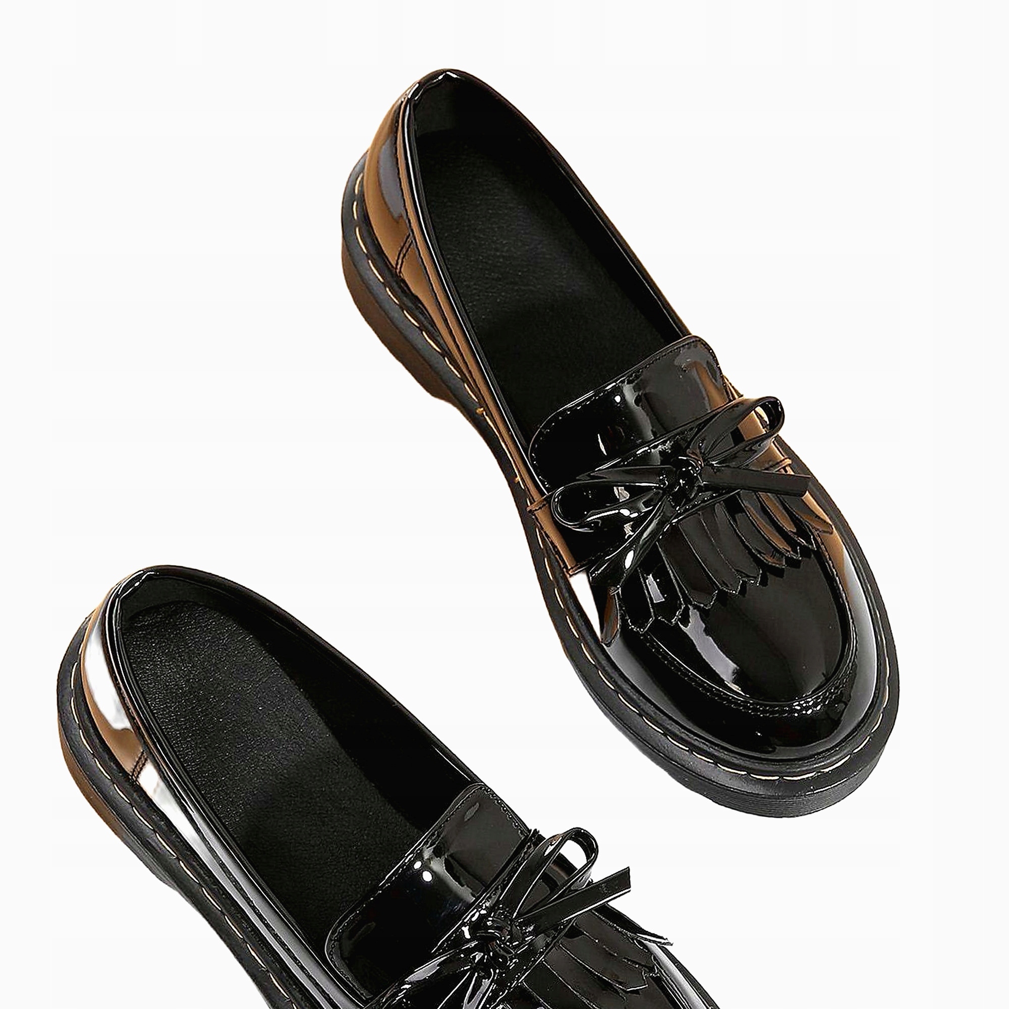Dámské mokasíny s mašlí, imitace kůže, 38 Eur
