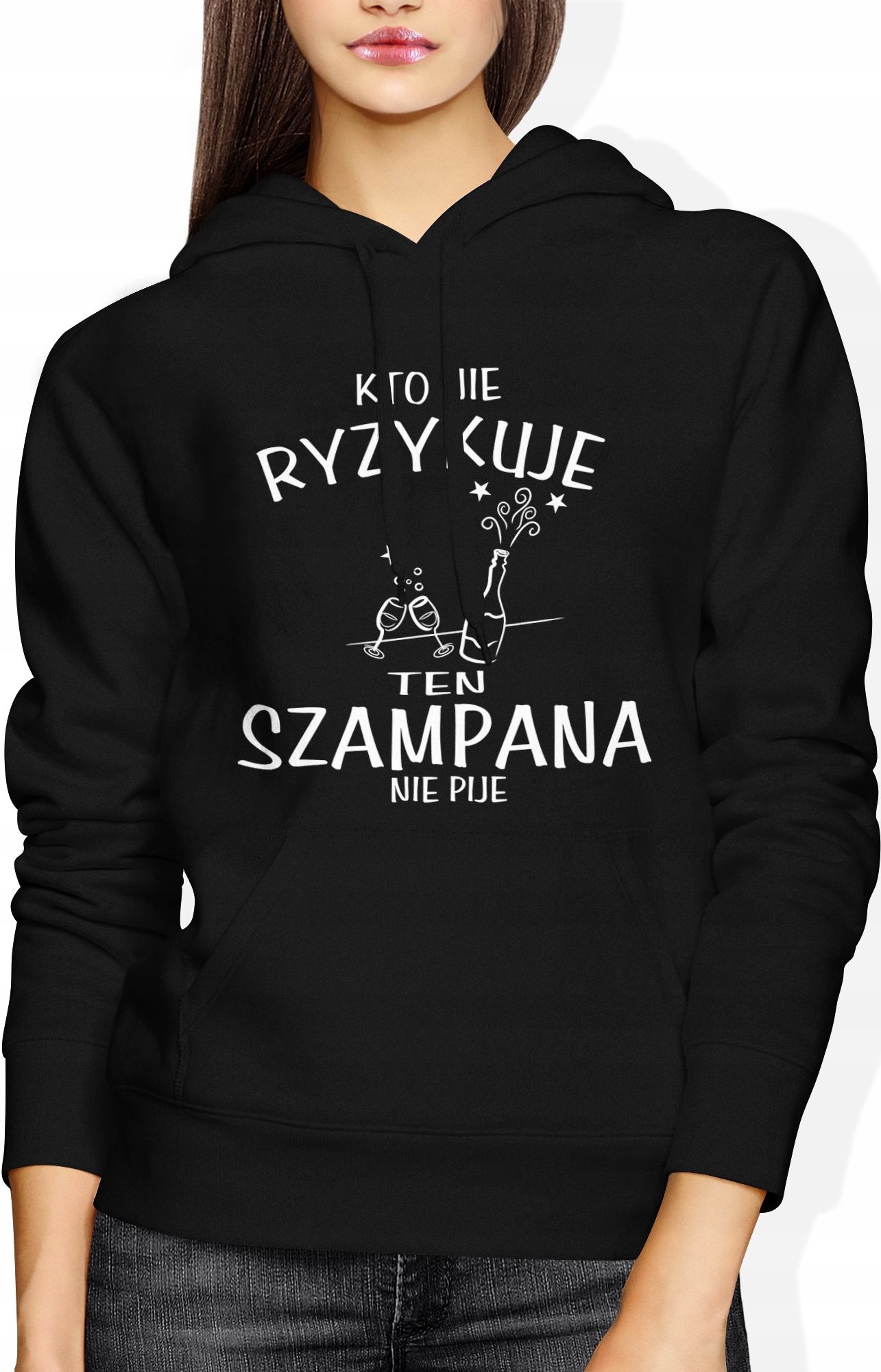 

Bluza Z Nadrukiem Damska Śmieszna Kapturem Rozm XL