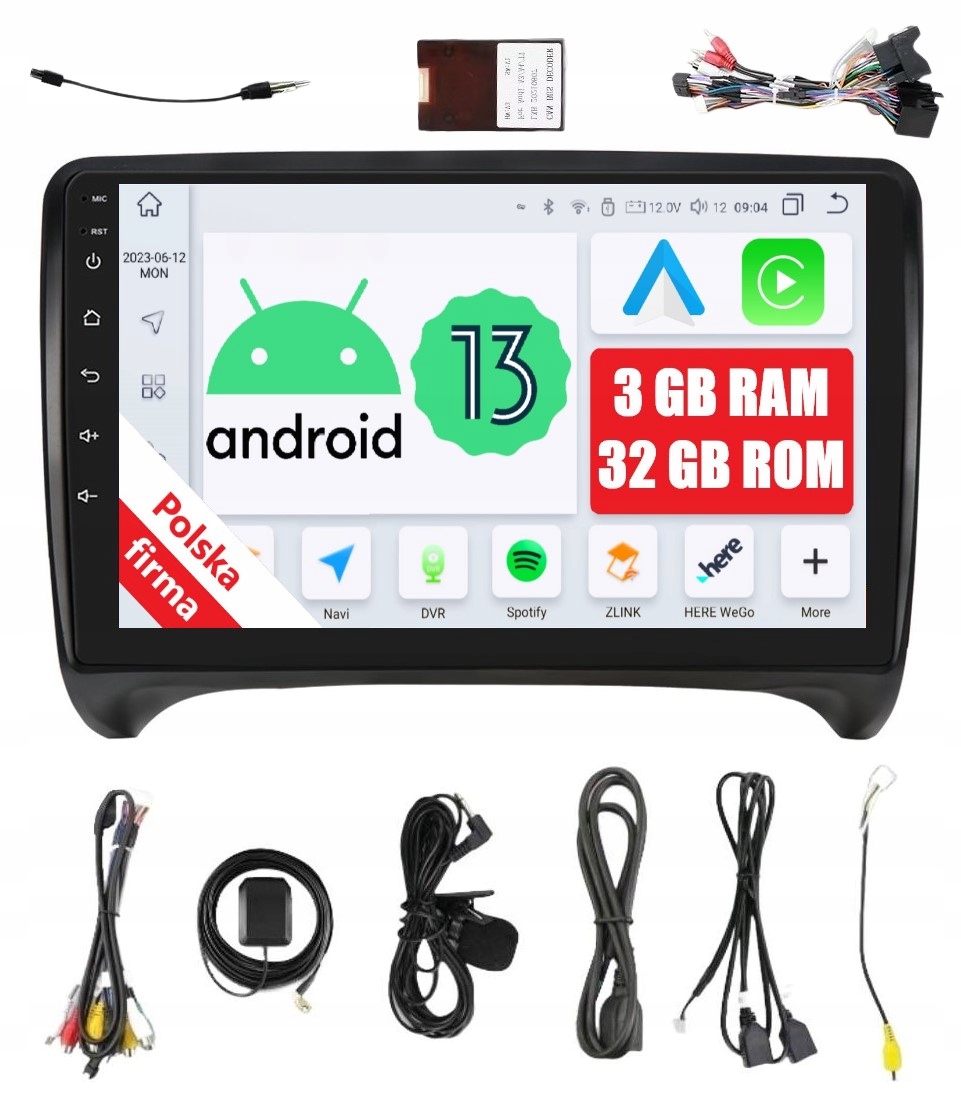 Radio 2DIN Nawigacja Android Audi Tt 2 II 4/64 Gb Dsp Carplay Lte