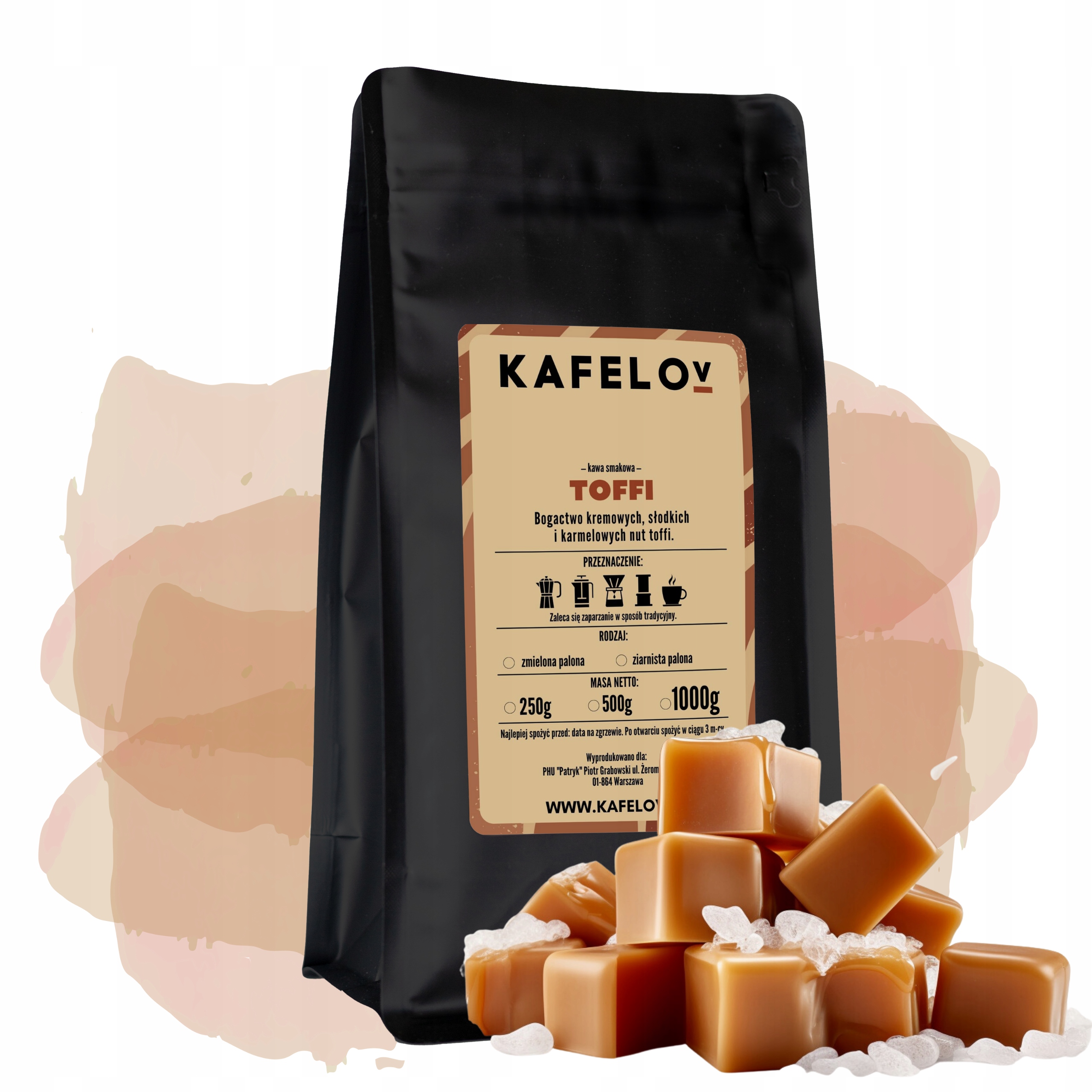 Kawa smakowa mielona Toffi 1 kg