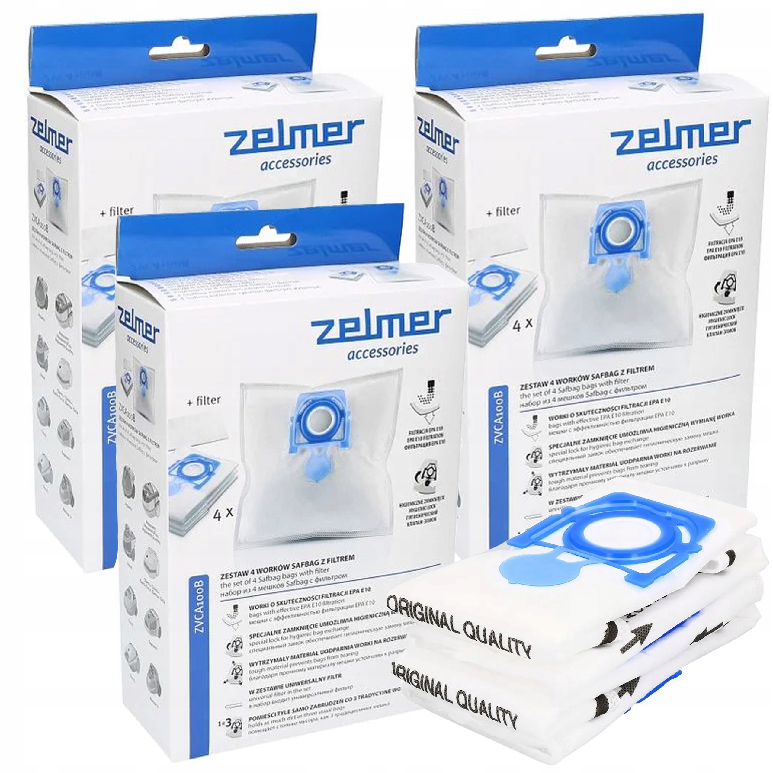 12 x Sáčky Do Vysavače Zelmer Odyssey Meteor 2 Elf 2 Elf 3 Bosch AquaWash