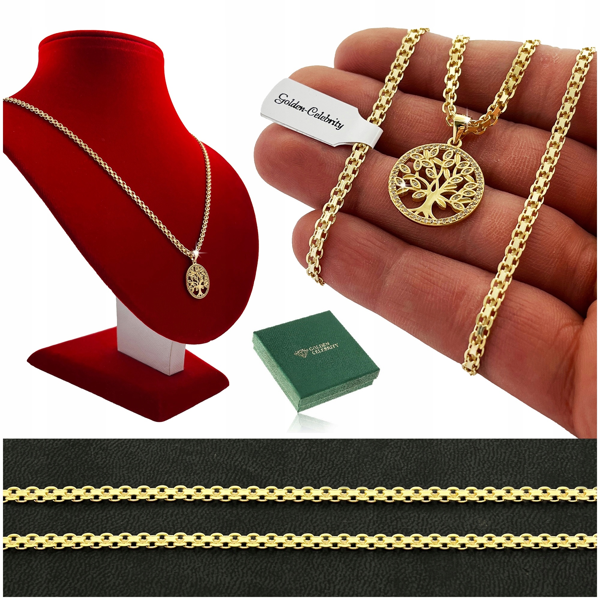 ZLATÝ NÁHRDELNÍK STROMČEK ŠŤASTIA 925 DARČEK PRE MAMIČKU NA VIANOCE