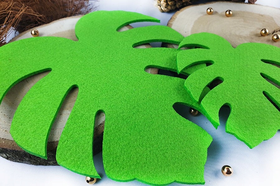 

Liść Monstery Serweta filcowa 600mm J. Zielony