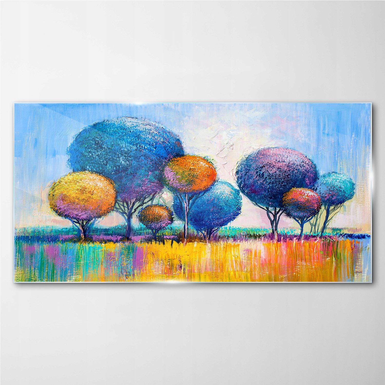 

Obraz szklany na ścianę Malarstwo drzewa 140x70 cm