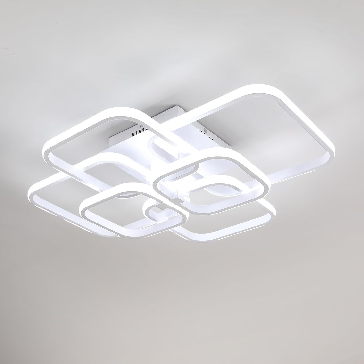 Led Stropné Svietidlo Biely Štvorec Moderný Luster Do Obývačky 72W 6500K