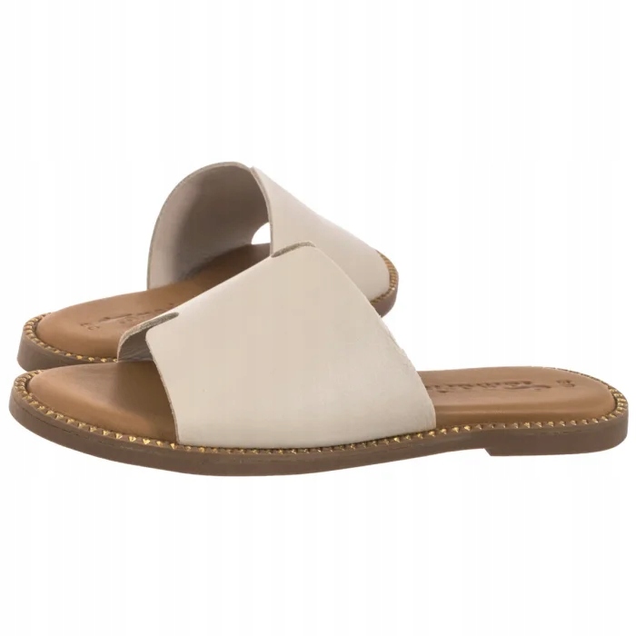 Dámské kožené boty Klasické Nazouváky Tamaris Béžové 1-27135 Ivory