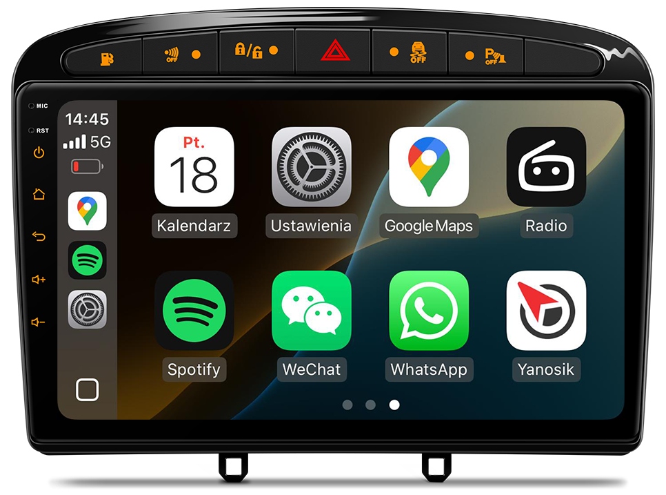 Peugeot 308 408 Rádio Navigace Android Auto Apple Carplay Duduauto