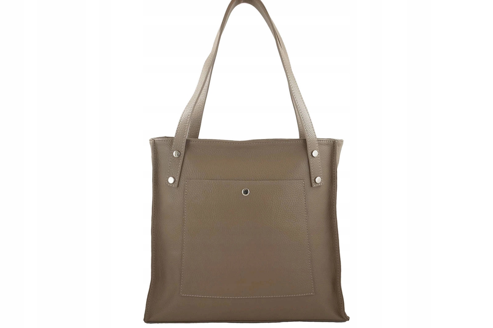 Dámská kožená kabelka přes rameno A4 shopperka béžová tmavá