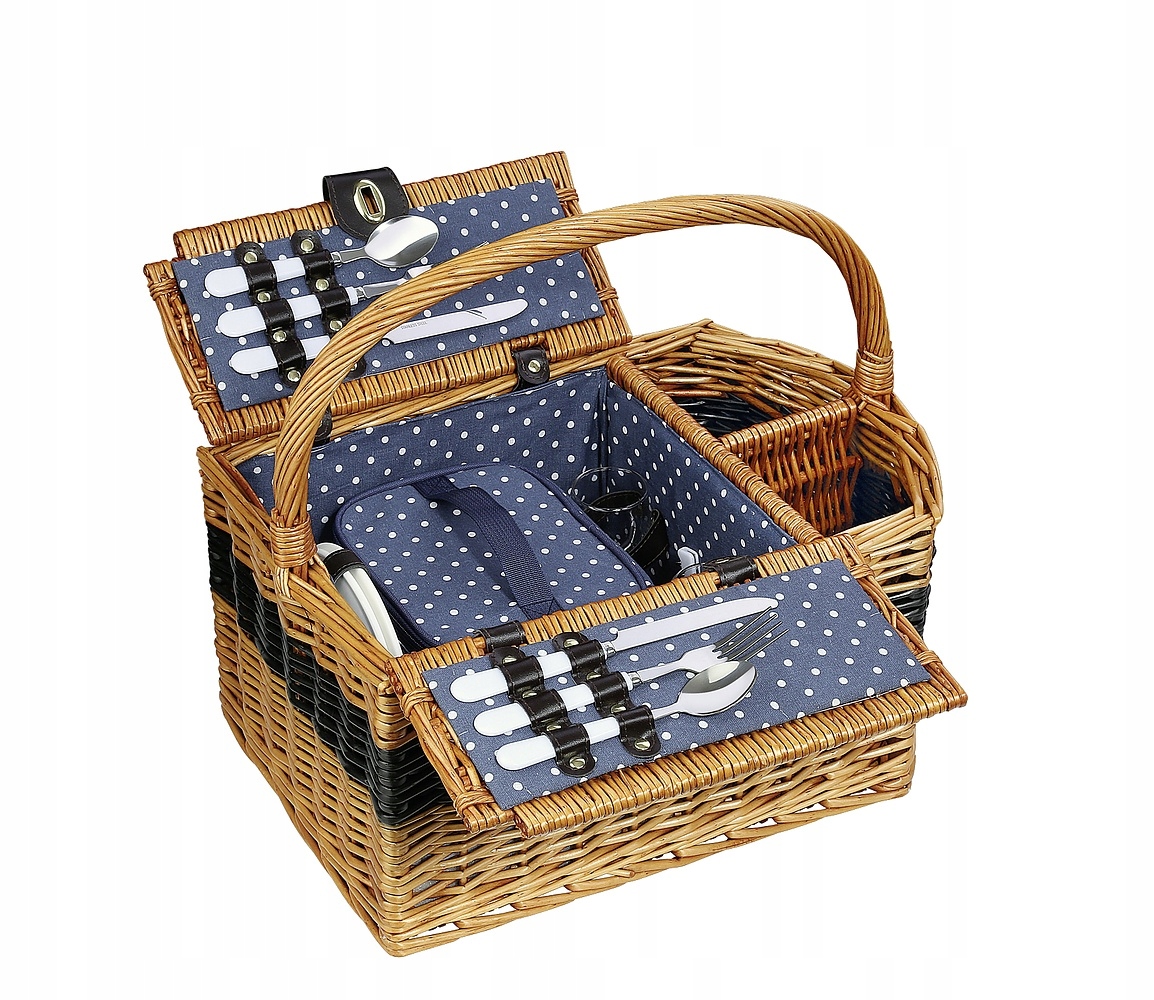 

Kosz Piknikowy z Wyposażeniem dla 2 osób wiklinowy