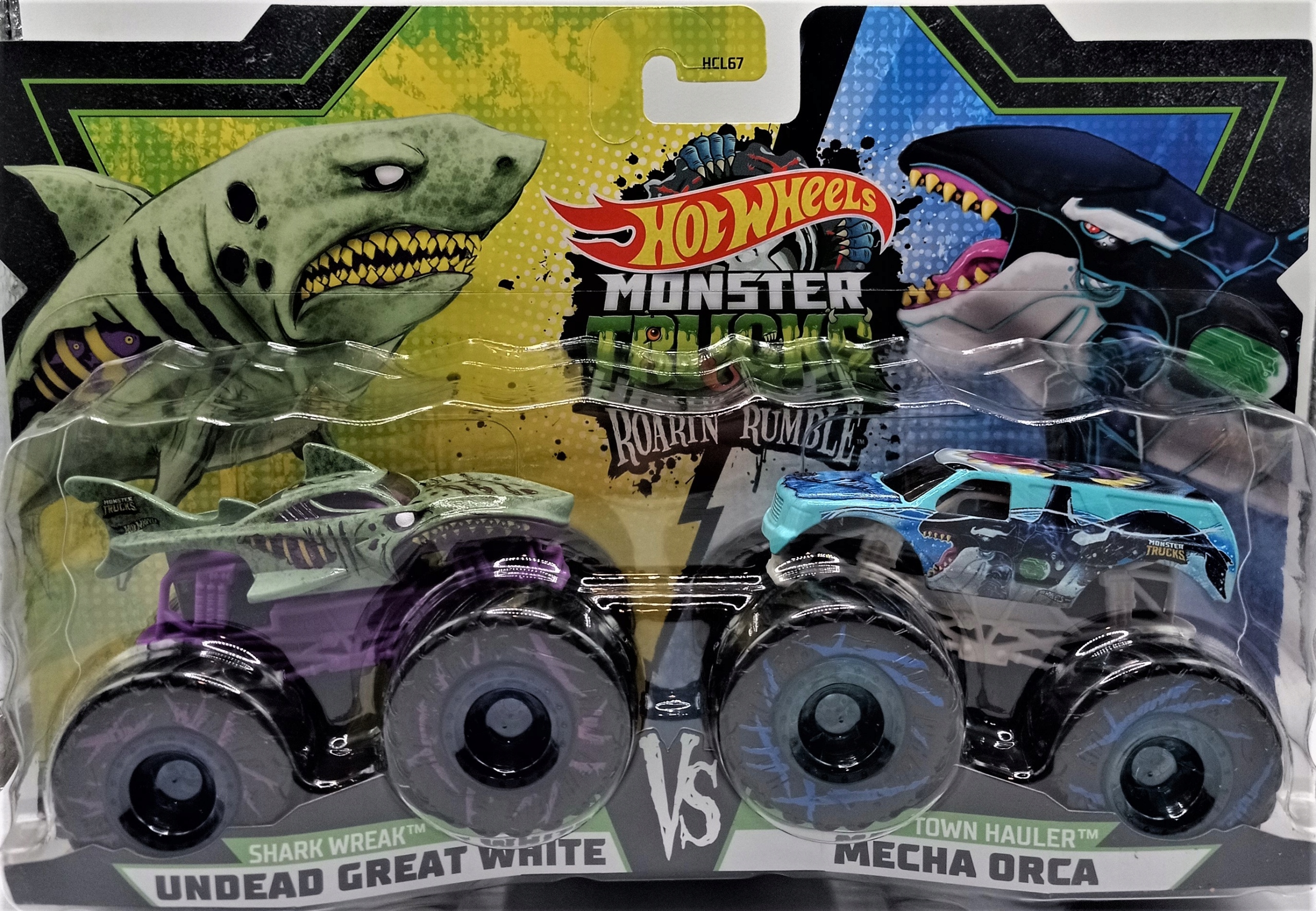 

Hot Wheels Monster Trucks Shark Wreak Town Hauler