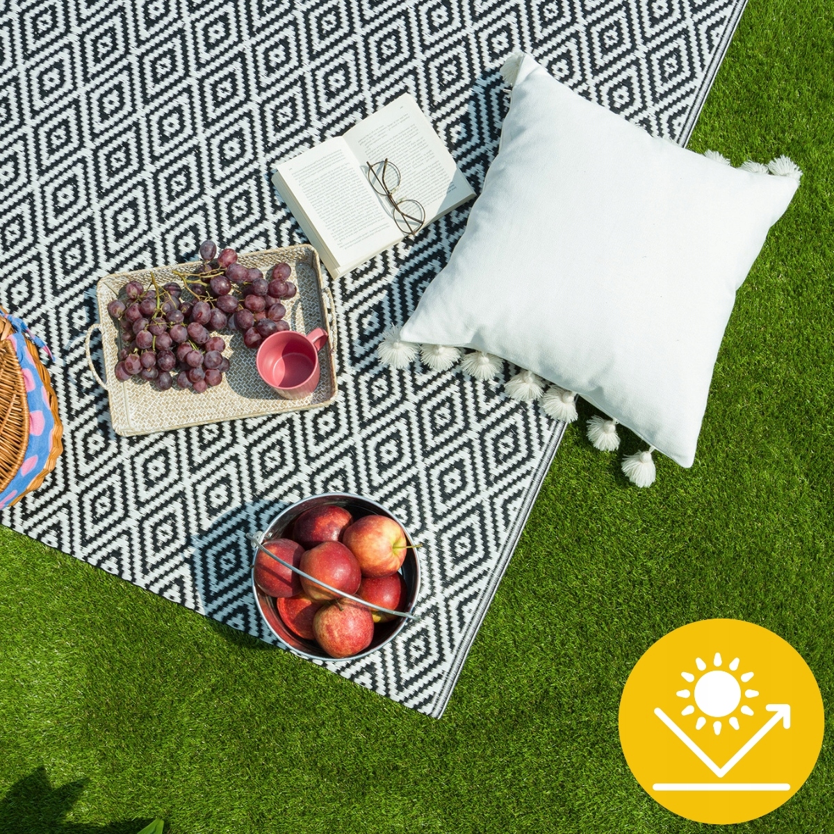 WODOODPORNY DYWAN TARASOWY ZEWNĘTRZNY 160x220cm MATA NA TARAS BALKON OGRÓD Szerokość produktu 160 cm