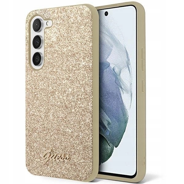 Guess GUHCS24SHGGSHD S24 S921 zlatý/zlatý hardcase Glitter Script