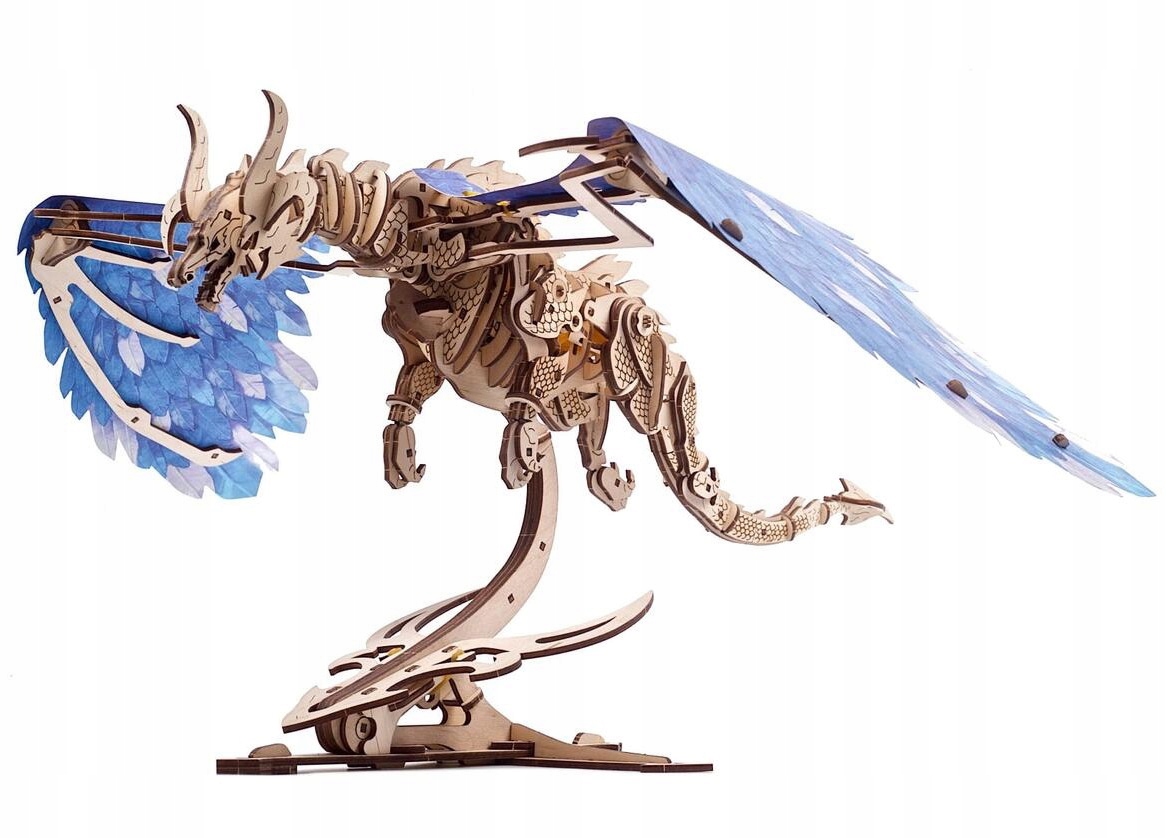 

Puzzle 3D Drewniany Model Smok Burzowy Ugears
