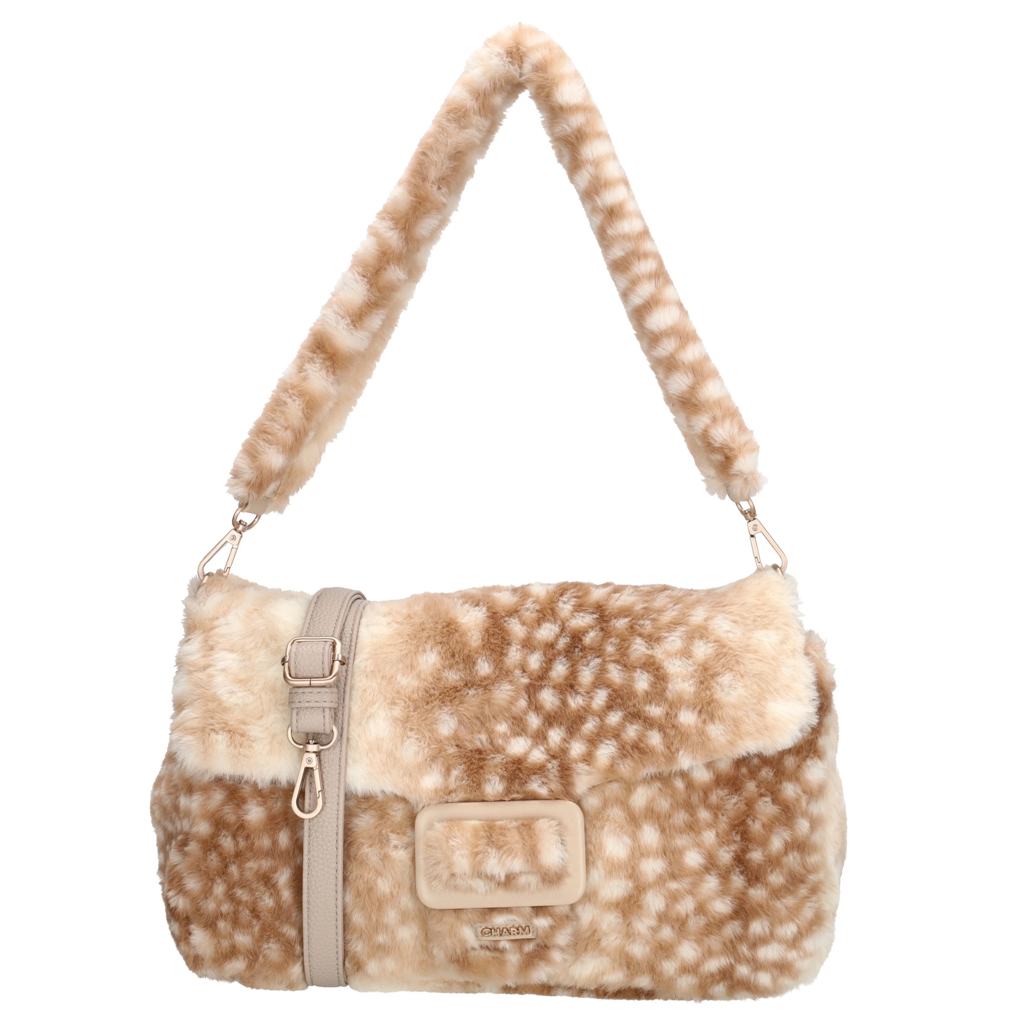 Dámská kabelka z měkké umělé kožešiny Charm London Alaska Deer béžová