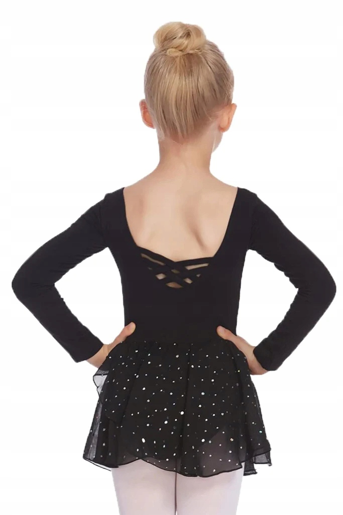 Arshiner Stój baletowy Czarny trykot z długim rękawem r.120 Rozmiar (new) 122 (117 - 122 cm)