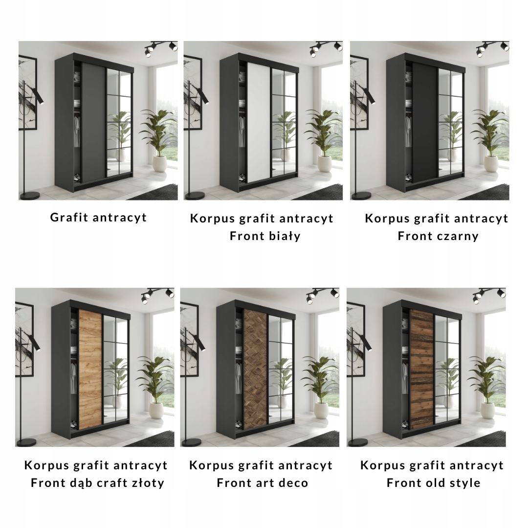 Szafa przesuwna z lustrami FARO 138 Kolor mebla inny kolor