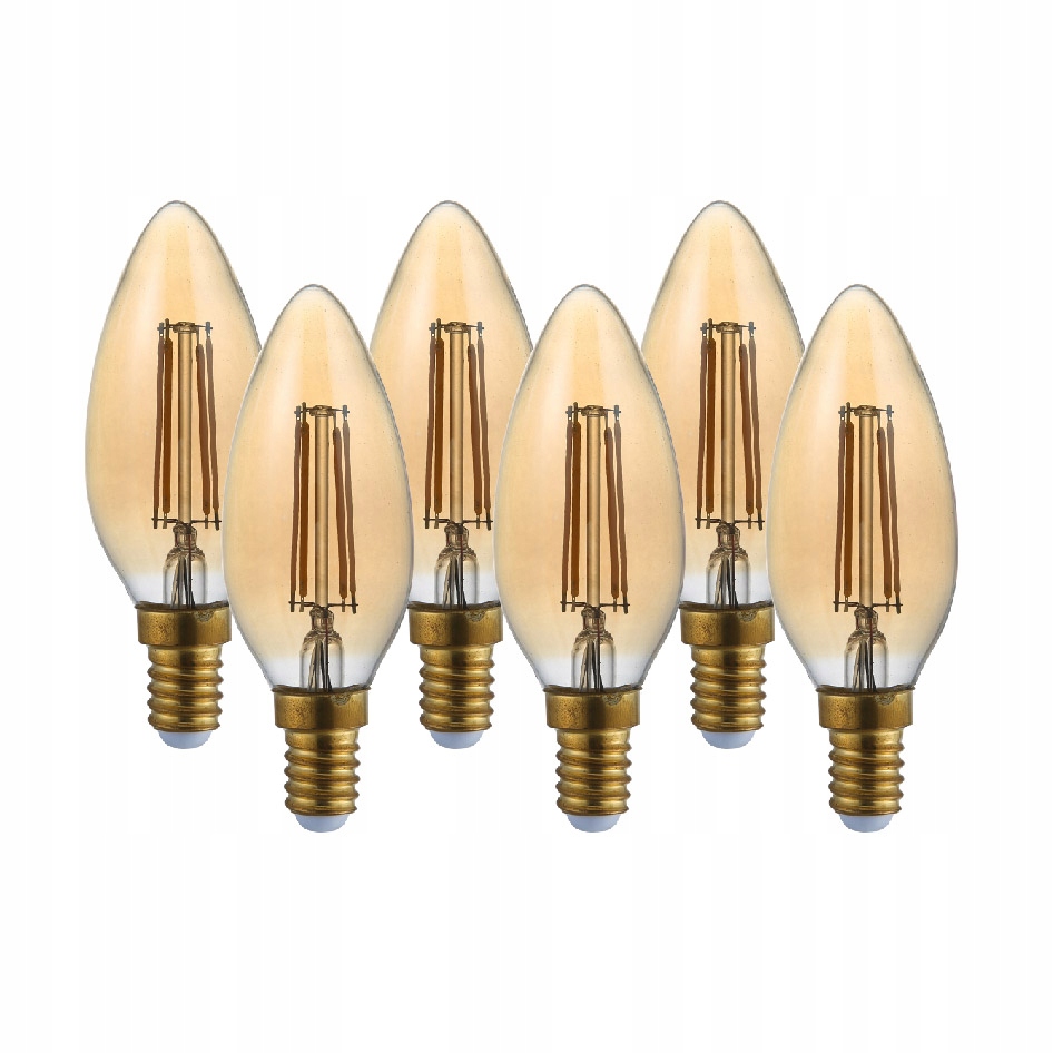 

6x Żarówka Świeczka E14 Led filament 2W ciepła