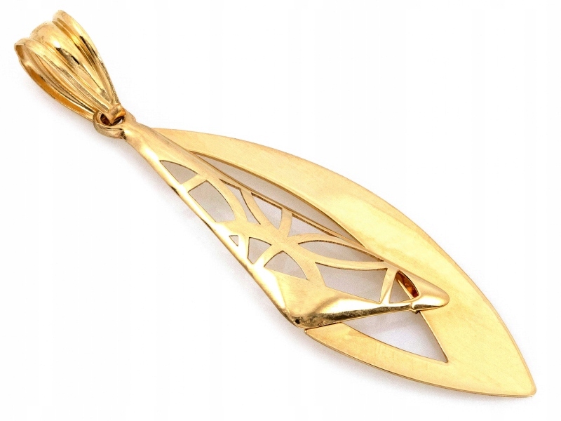 Zlatý přívěsek 585 pevný s Ažurovou vložkou 0.78 g jako dárek Geometrický