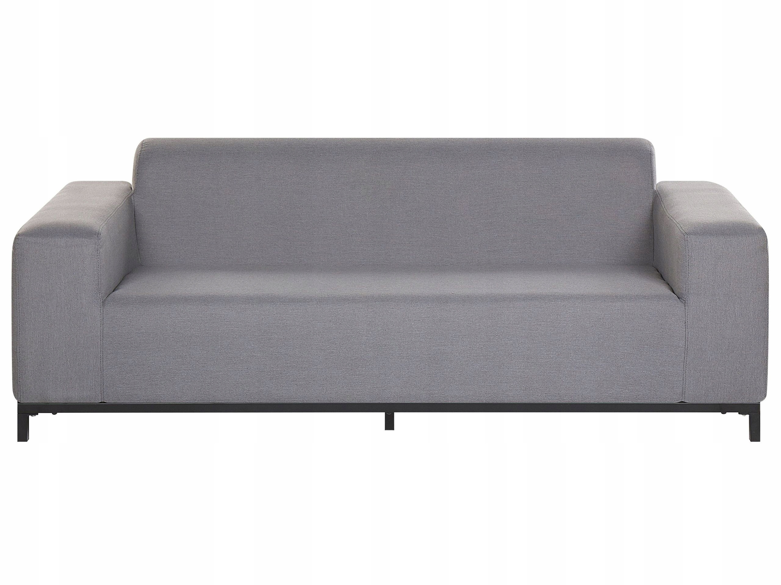 Sofa ogrodowa tapicerowana szara