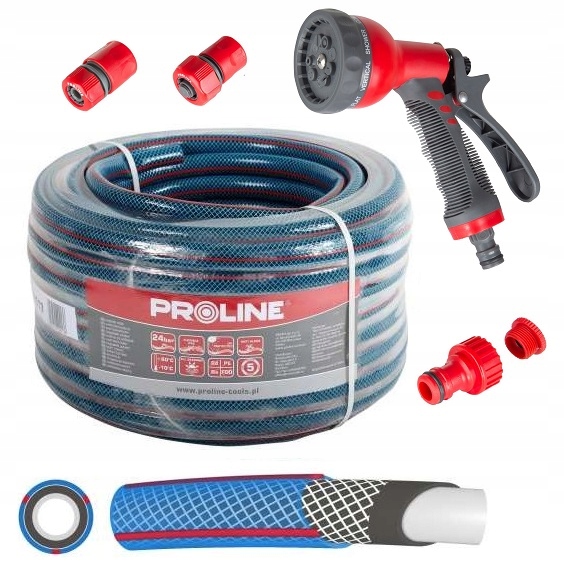 ZESTAW wąż ogrodowy 1/2'' 50m końcówki + zraszacz