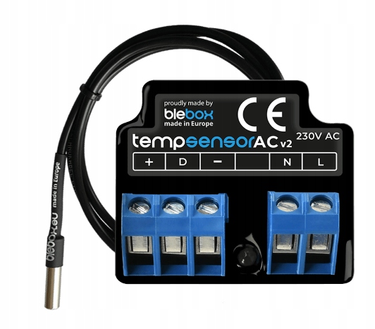 BleBox tempSensorAC – snímač teploty, 230 V