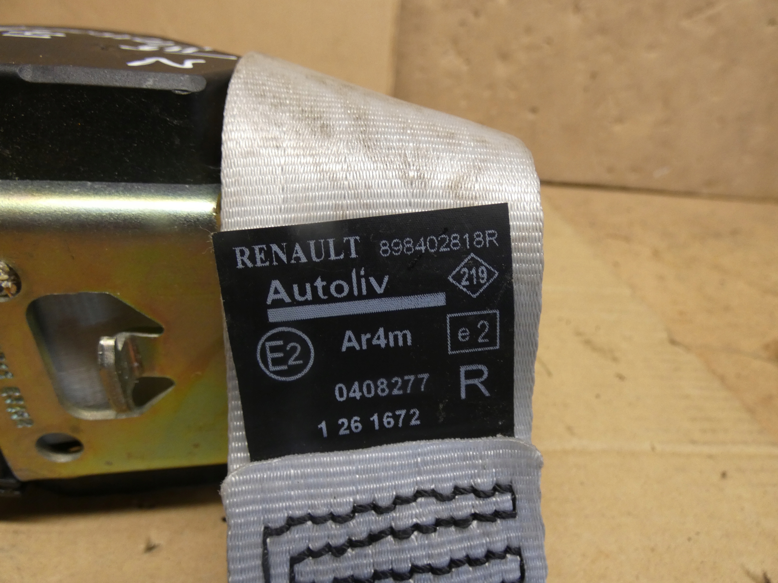 Gurten Sicherheits heck RENAULT SCENIC III