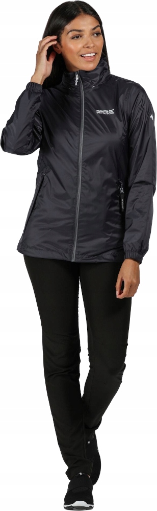 Damska trekkingowa kurtka przeciwdeszczowa Regatta RWW304 038 grafit M Rozmiar M