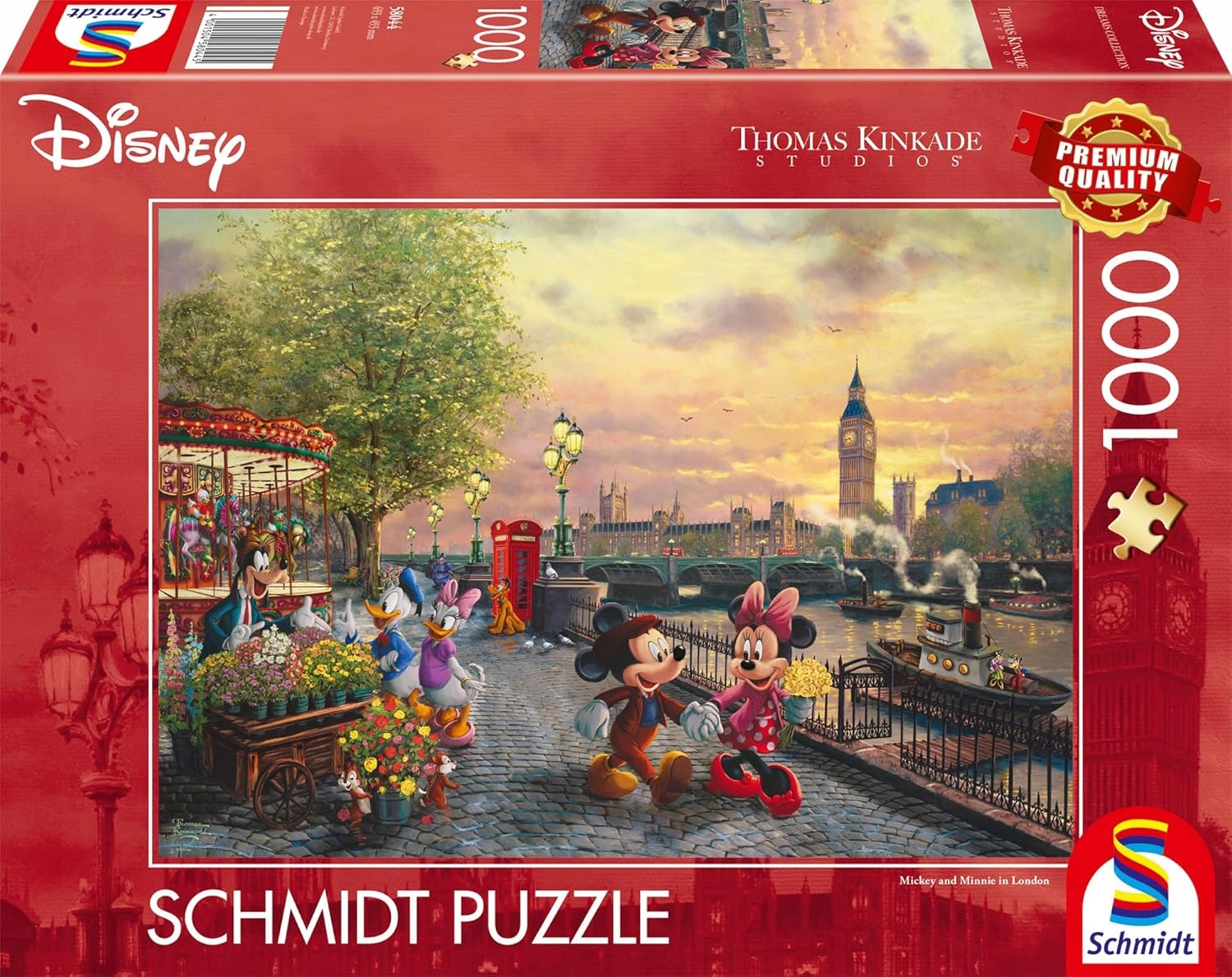 Schmidt Thomas Kinkade Disney Mickey Minnie Londyn Puzzle 1000 Elementów