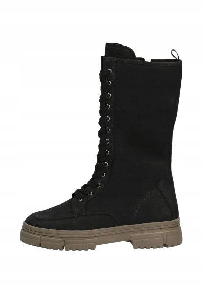 Caprice Dámské Černé Kozačky Se Zavazováním, Velikost 38, 1 H