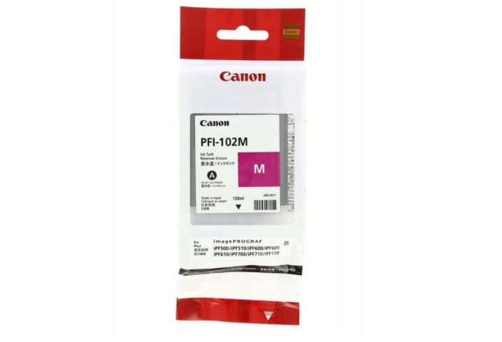 Originální inkoust PFI-102M 0897B001 pro Canon iPF500 iPF700 iPF755 (exp. 10.2025)