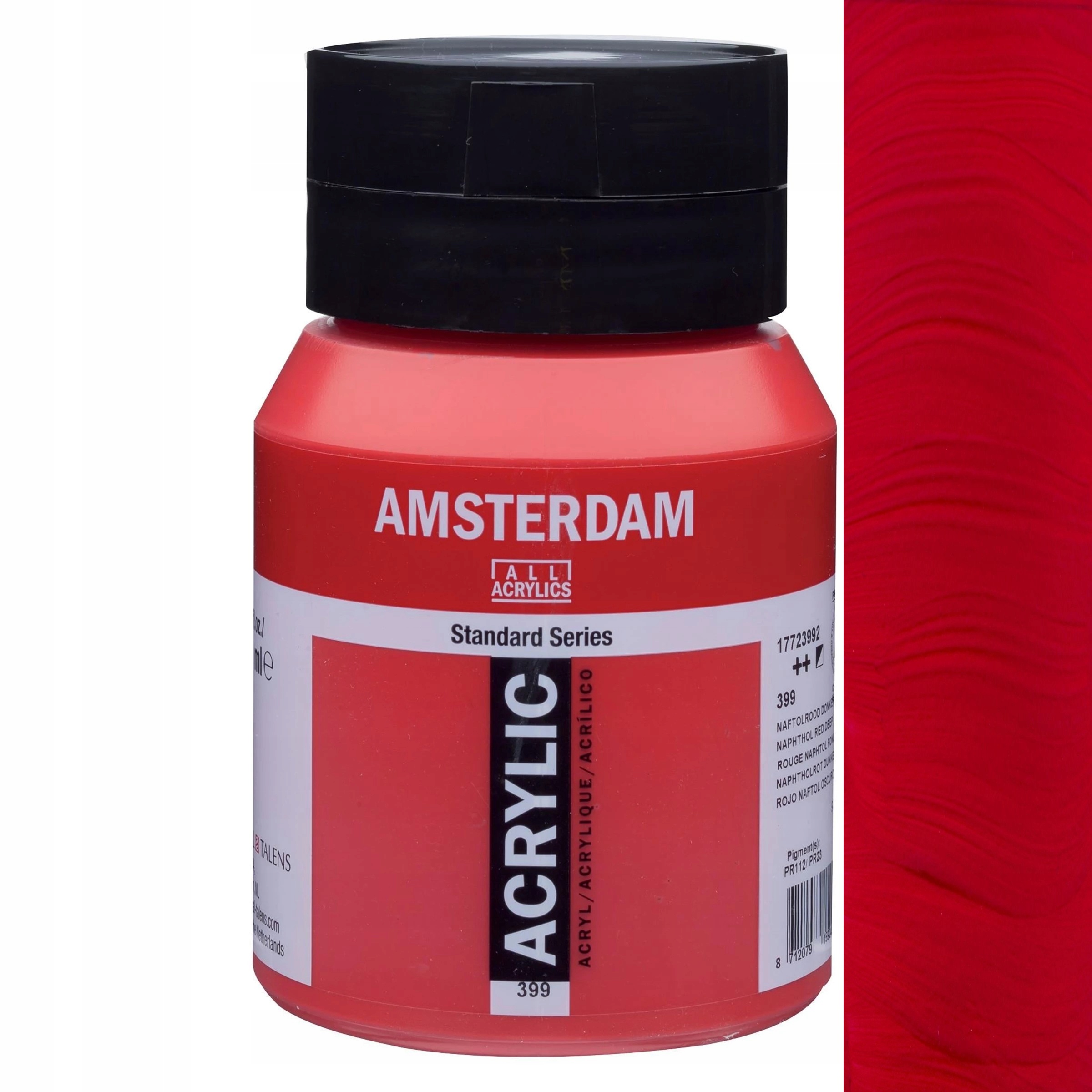 Barva akrylová Talens Amsterdam Červená Ftalová Tmavá 500 ml. č. 399
