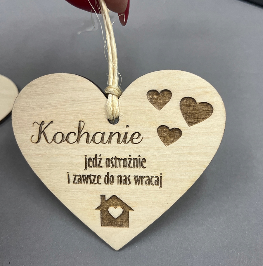 ZAWIESZKA, SERCE, ZAWIESZKA DO SAMOCHODU - EKO SKLEJKA ! GRAWER Kod producenta ZS12