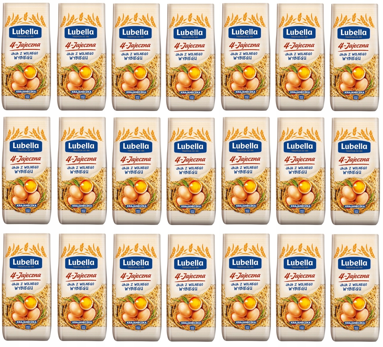 Levně 21 x 200 g Lubella 4-vaječná Těstoviny krajanka Karton