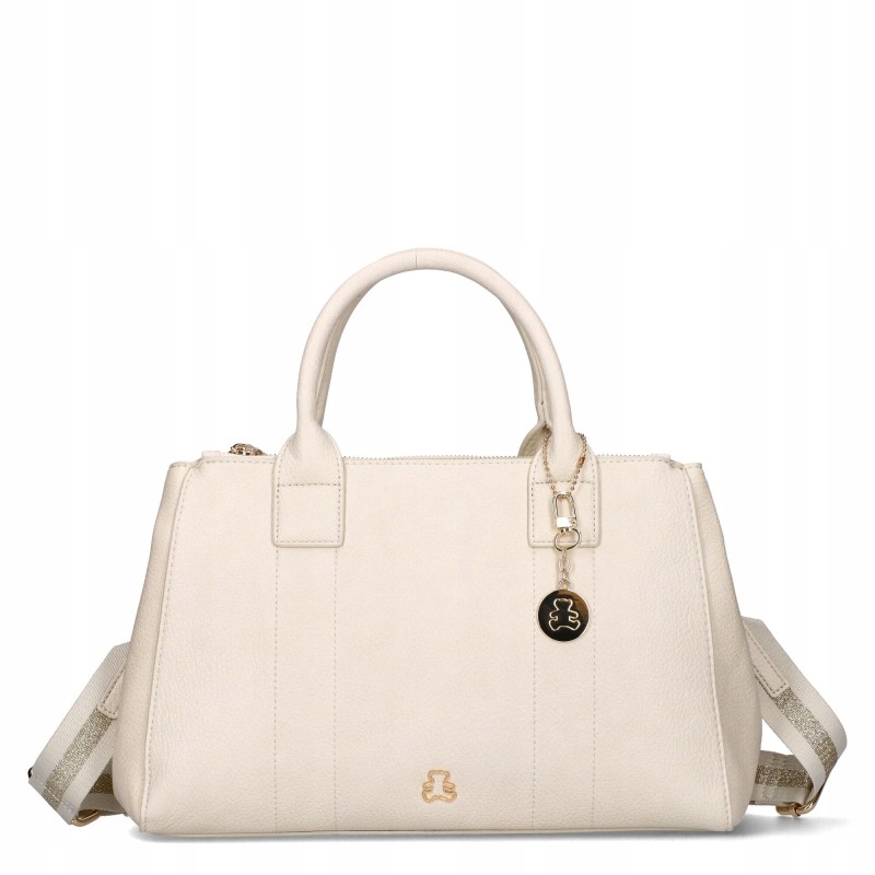 Lulucastagnette Dámská Kabelka Kufřík Přes Rameno Medvídek Kůže Eko Béžová