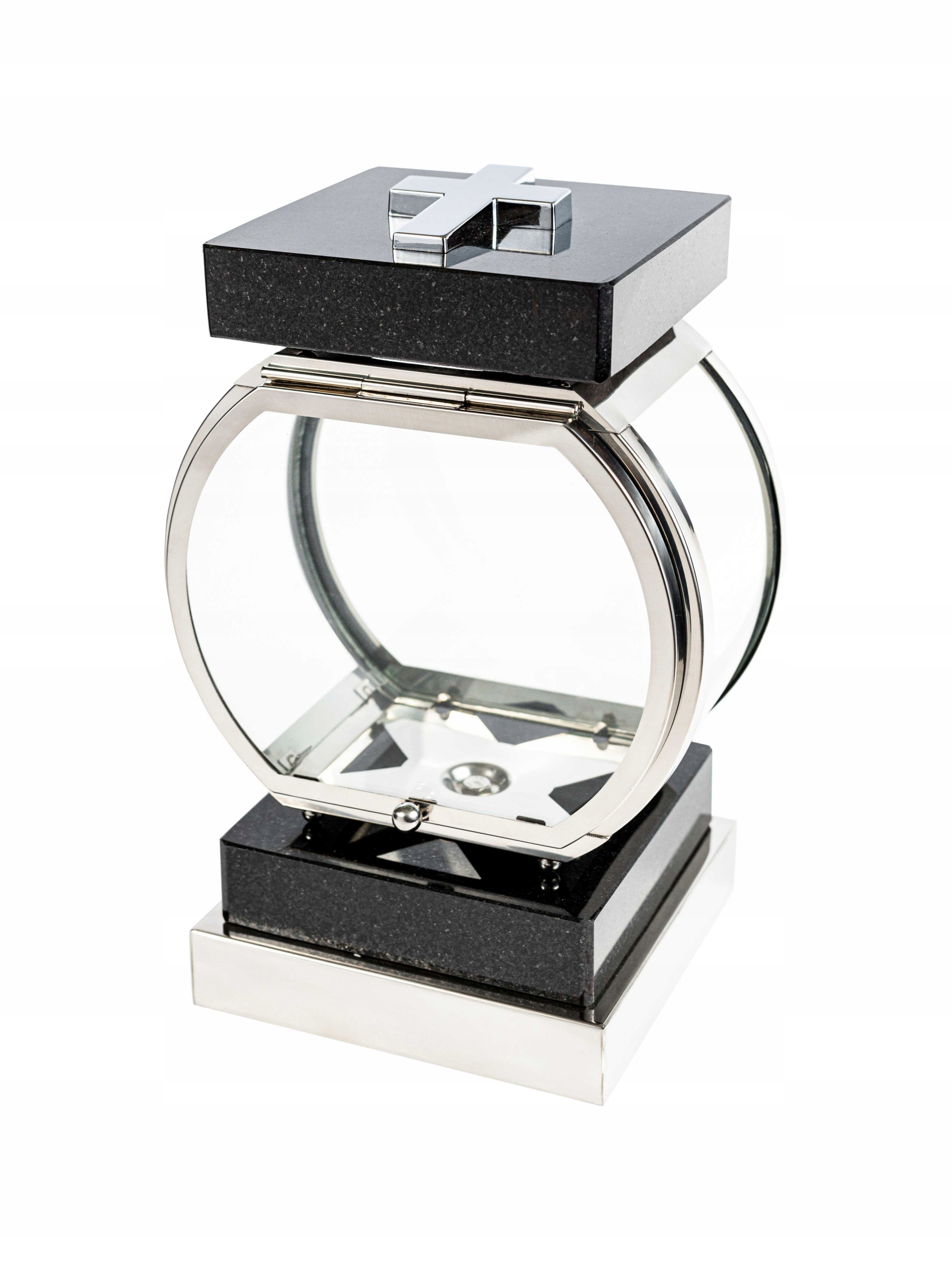 Náhrobní lampa Hřbitovní Svíčka na hrob Lampion na hřbitov Hybrid stříbrná Premium