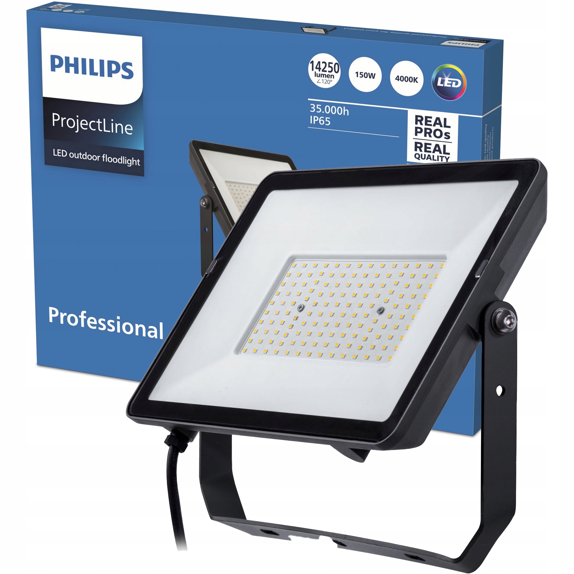 Led reflektor 150W 4000K IP65 Halogenová lampa Venkovní reflektor Philips