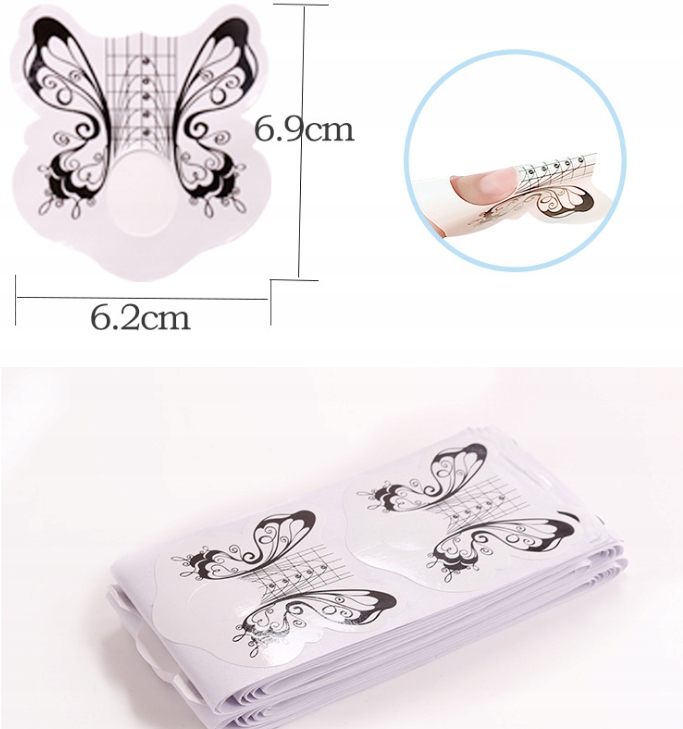 Szablony do przedłużania paznokci 100 szt WZÓR 6