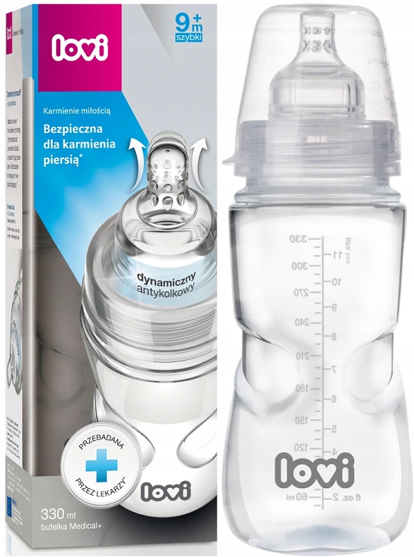 

Lovi Butelka Medical+ 330ML Smoczek Supervent 9+